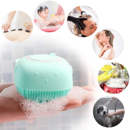 (1 পিস) Soft Silicone Bath Brush