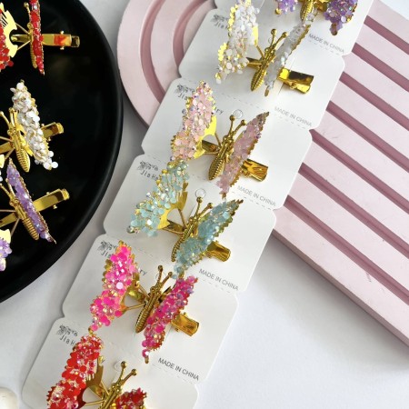 (6 পিস) Moving Butterfly Hair Clip
