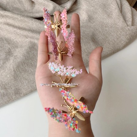 (3 পিস) Moving Butterfly Hair Clip