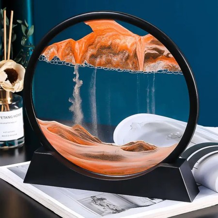 3D Hourglass Deep Sea Sandscape. (বালি পরার গতি কমাতে বা বাড়াতে ইঞ্জেকশান দিয়ে হাওয়া বের করুন...সেট আপ না পারলে Youtube এ 3D Hourglass setup লিখে সার্চ দিন)