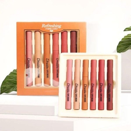 6 pcs/set Heng Fang Matte lipstick