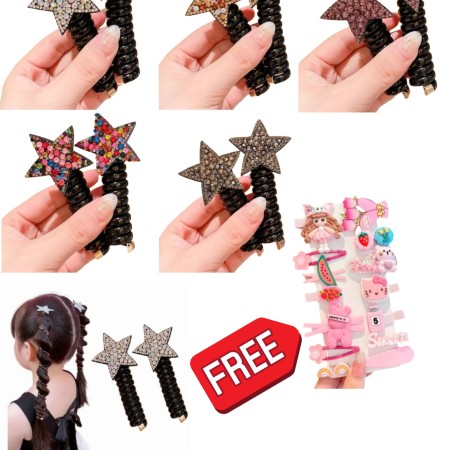 ( ১০ পিস ) Star Cute Baby Hair Band (১৪ পিস হেয়ার ক্লিপ ফ্রি)